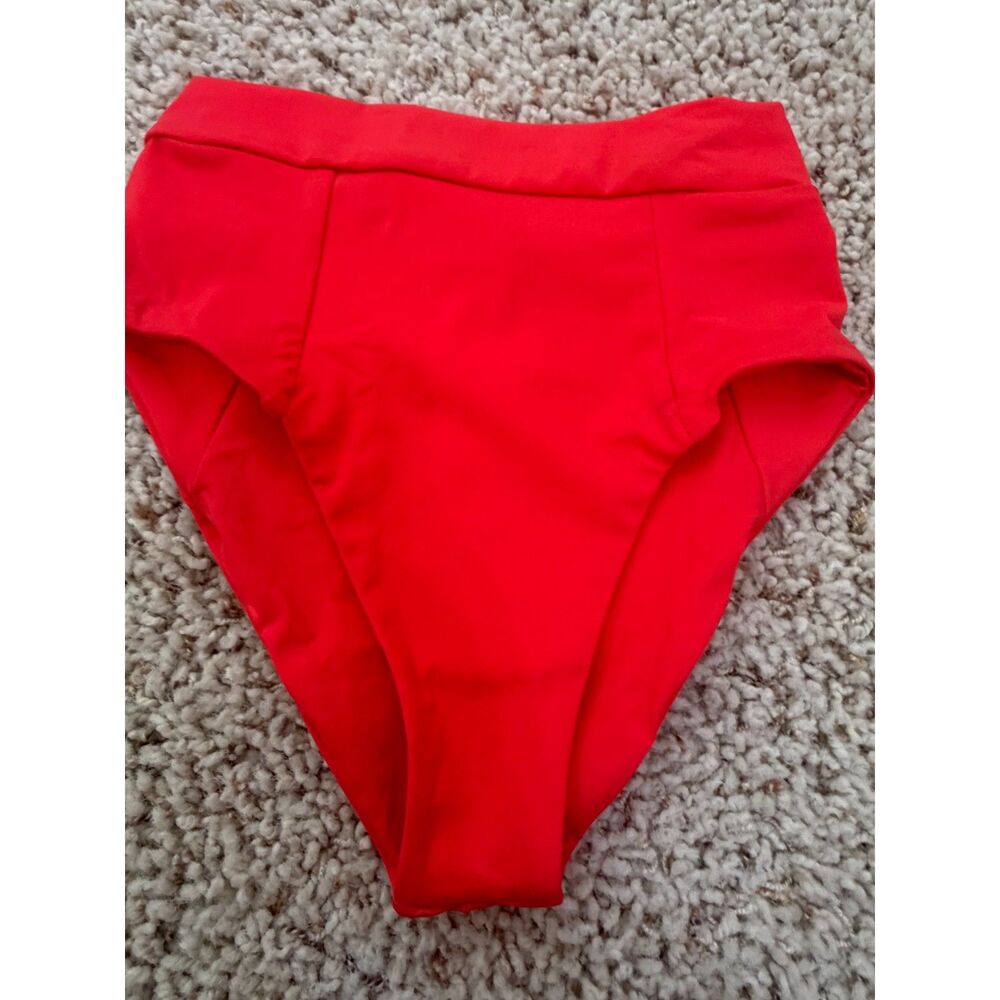 NWT Vitamin A | West High Waist Bikini Bottom Red | Size 8/M